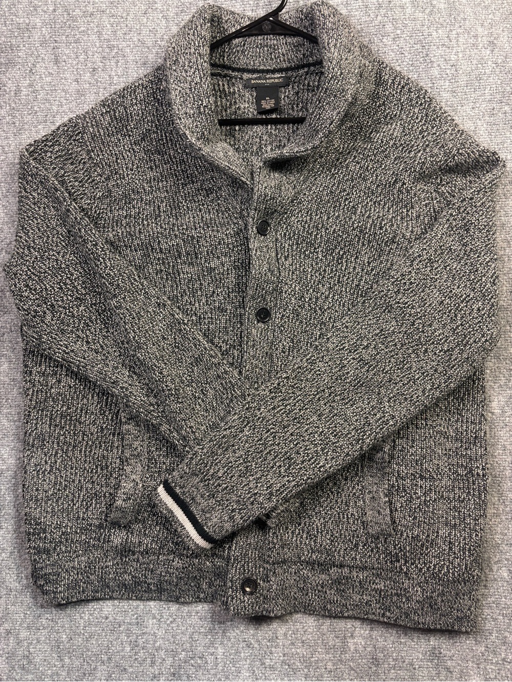 Banana Republic Heavyweight Gray Shawl Collar Cardigan XL